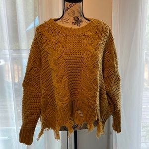 Oversized cropped sweater